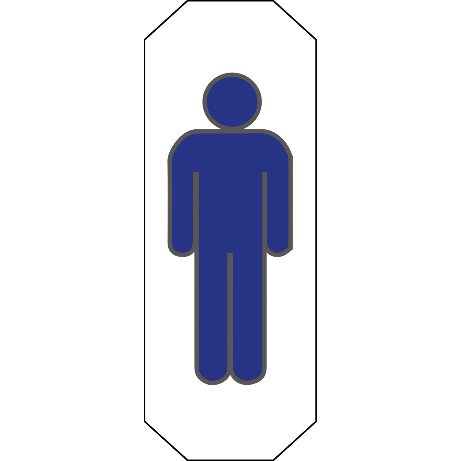 Signum Safety Signs Aufkleber Tür-/Hinweisschild Symbol Herren 10,7x4 cm Blau