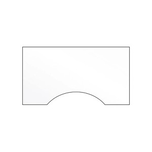 Klarglas Hygiene-Schutzglas mit Durchreiche, 60x50 cm, für Theken und Tresen.