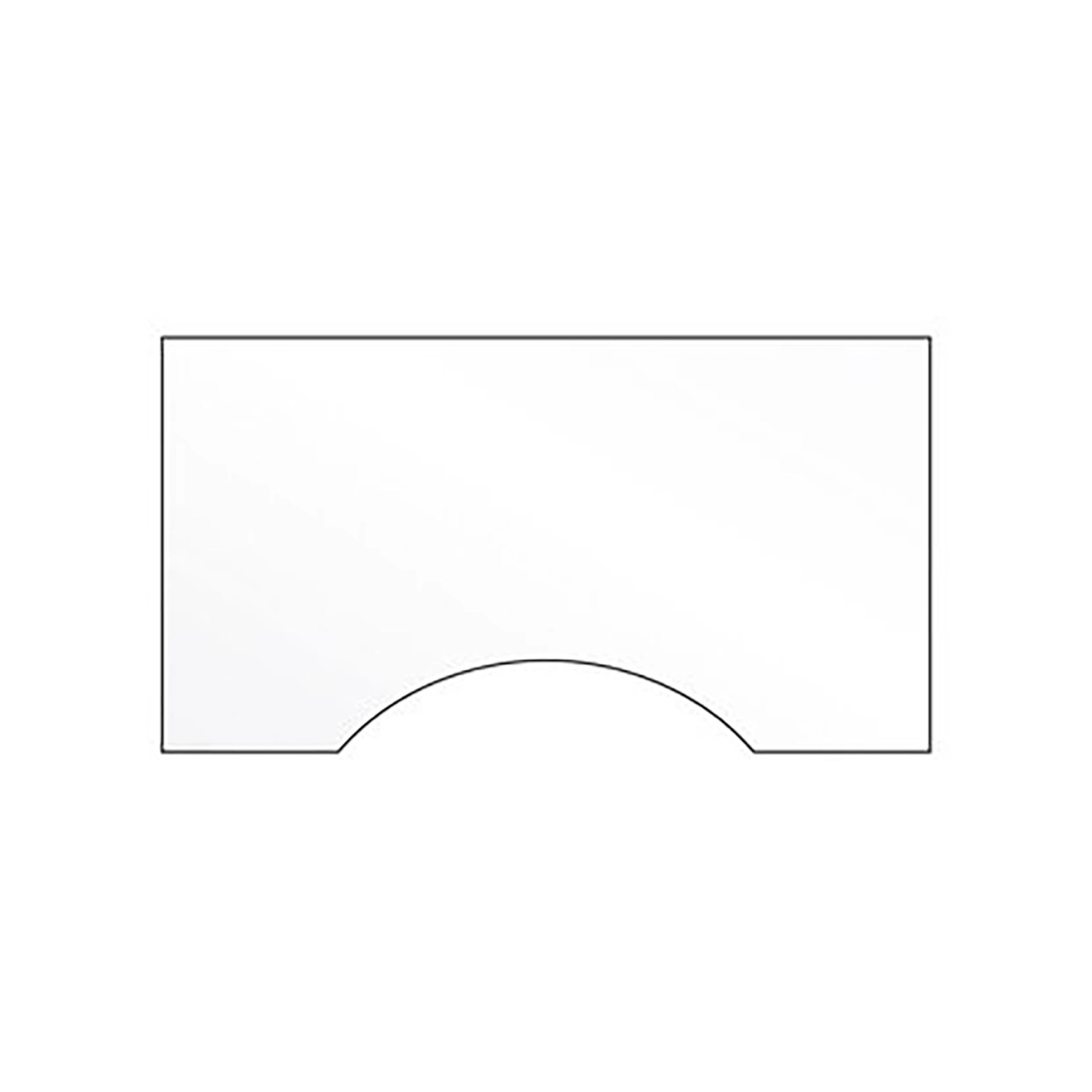 Hygiene Schutzglas Klarglas mit Durchreiche Rund B: 1000 x H: 700 x D: 6 mm