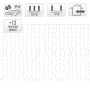 ECD Germany LED Lichtervorhang, 2x1,5m, kaltweiß, 240 LEDs, 12 Funktionen, IP44, für Weihnachtsdeko.