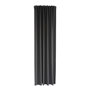 Blickdichter, graphitfarbener Fenstervorhang Allen mit verdeckten Schlaufen.