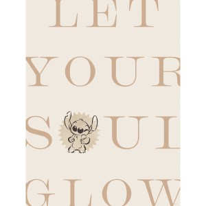 Komar Wandbild: Disney Lilo & Stitch "Soul Glow", 30x40 cm, für Kinderzimmer.