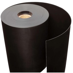 Aufgerollte, schwarze Bambusbörse/Rhizomsperre (1 mm stark, 10 m lang, 40 cm breit).