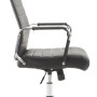 Ergonomischer, schwarzer DELUKE Bürostuhl SONOD mit Chromgestell und Rollen.