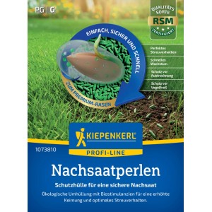 Kiepenkerl Rasensaat Premium-Nachsaatperlen, umhülltes Saatgut für dichten Rasen.