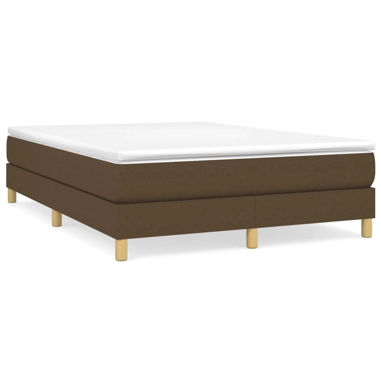 Vidaxl Boxspringbett Dunkelbraun 140x190 Cm Stoff günstig online kaufen