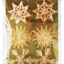 Strohsterne zum Hängen, Ø 6-7cm, Natur, 6er Set, Weihnachtsdekoration.