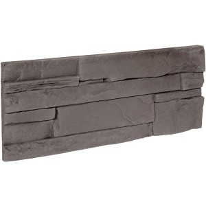 Stegu Verblender Creta Gips Anthrazit, 20x50 cm, für Innen, Steinoptik.