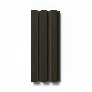 Akustikpaneel Muster Eiche Schwarz geölt, MDF auf Filz, 29,5x15cm, zur Wand- und Deckenverkleidung.