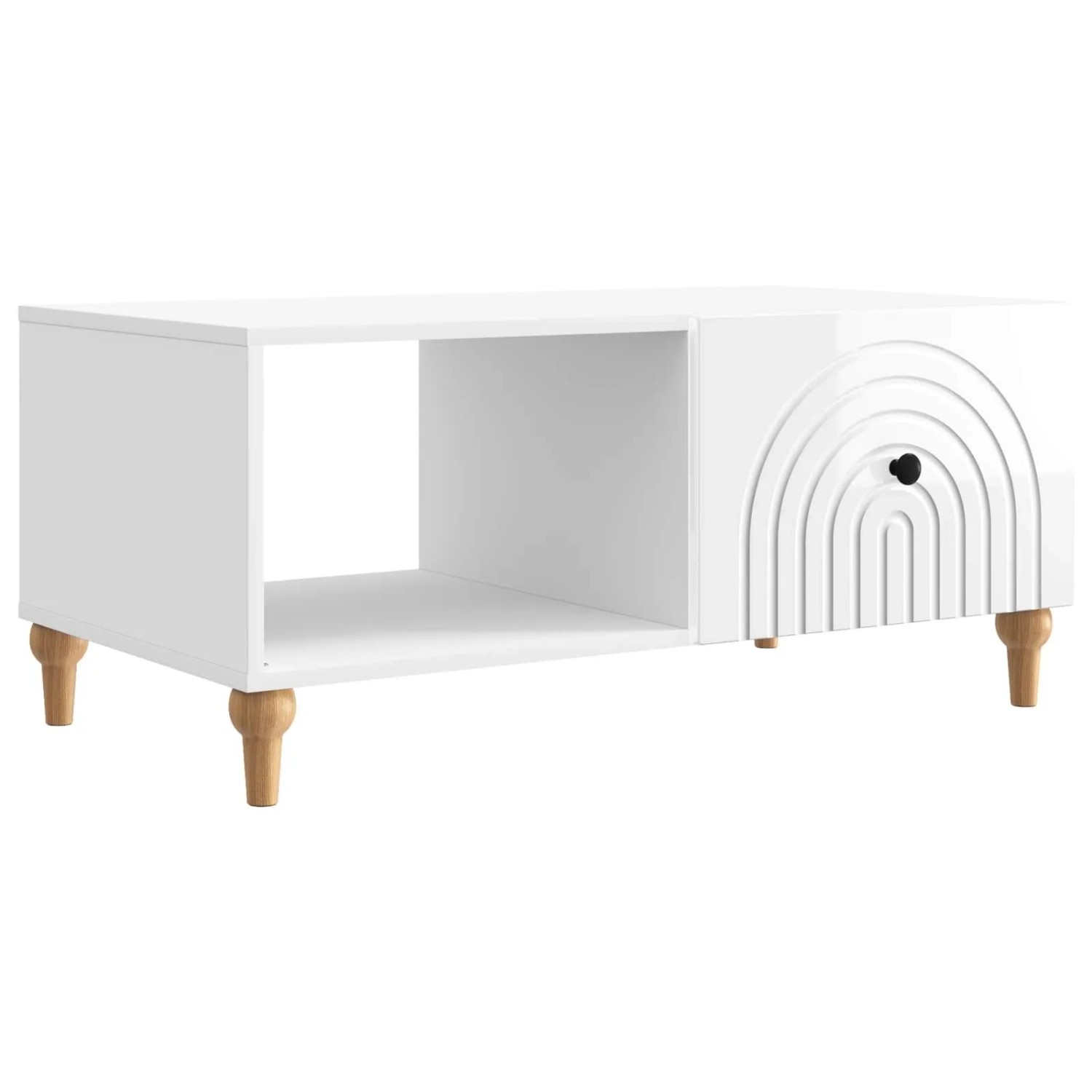 vidaXL Couchtisch Hochglanz Weiß 90 x 50 x 40 cm Holzwerkstoff 894269