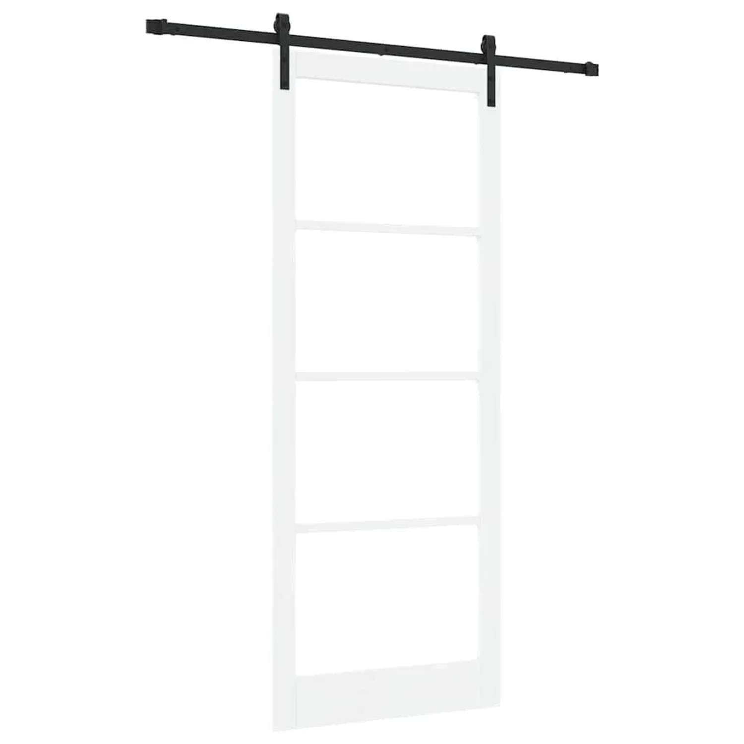 vidaXL Schiebetür ORKDAL Weiß und Schwarz 93 x 232 cm 3331844