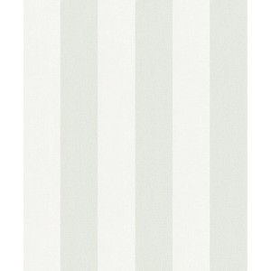 Marburg Vliestapete Hailey: Dekorative Tapete mit weißen und grünen Streifen.