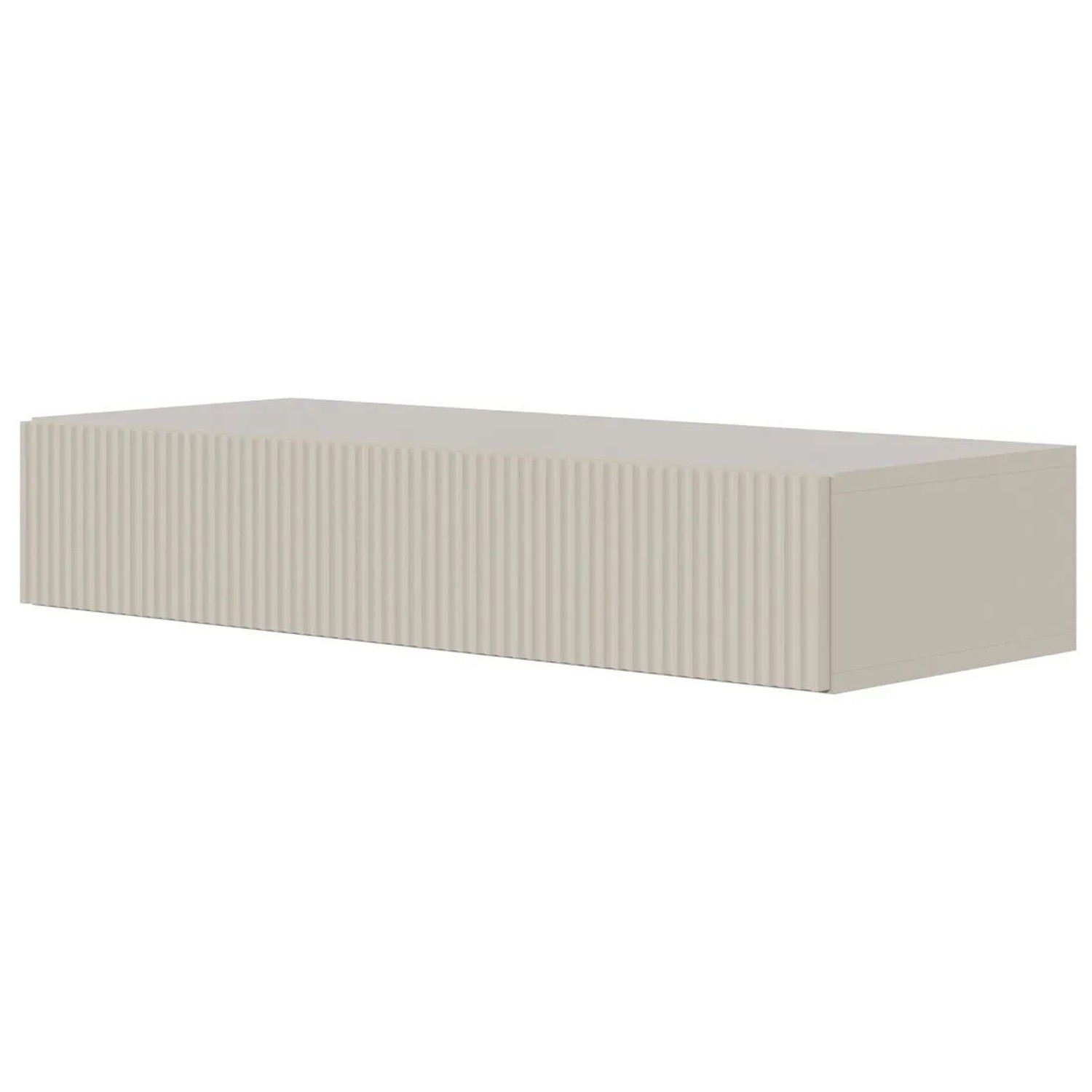 Selsey Veldio Wand-Konsole 90 cm mit Lamellenfront und Schublade Greige