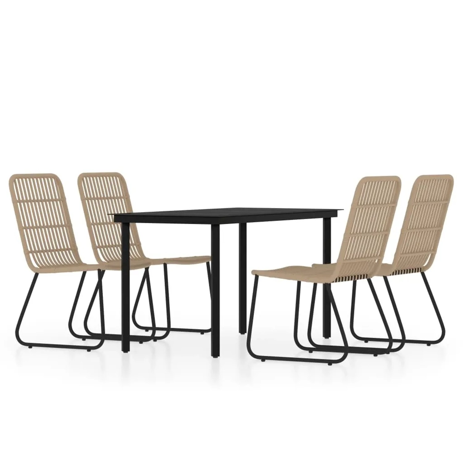 vidaXL 5-Tlg Garten-Essgruppe Eichen-Optik 3099163