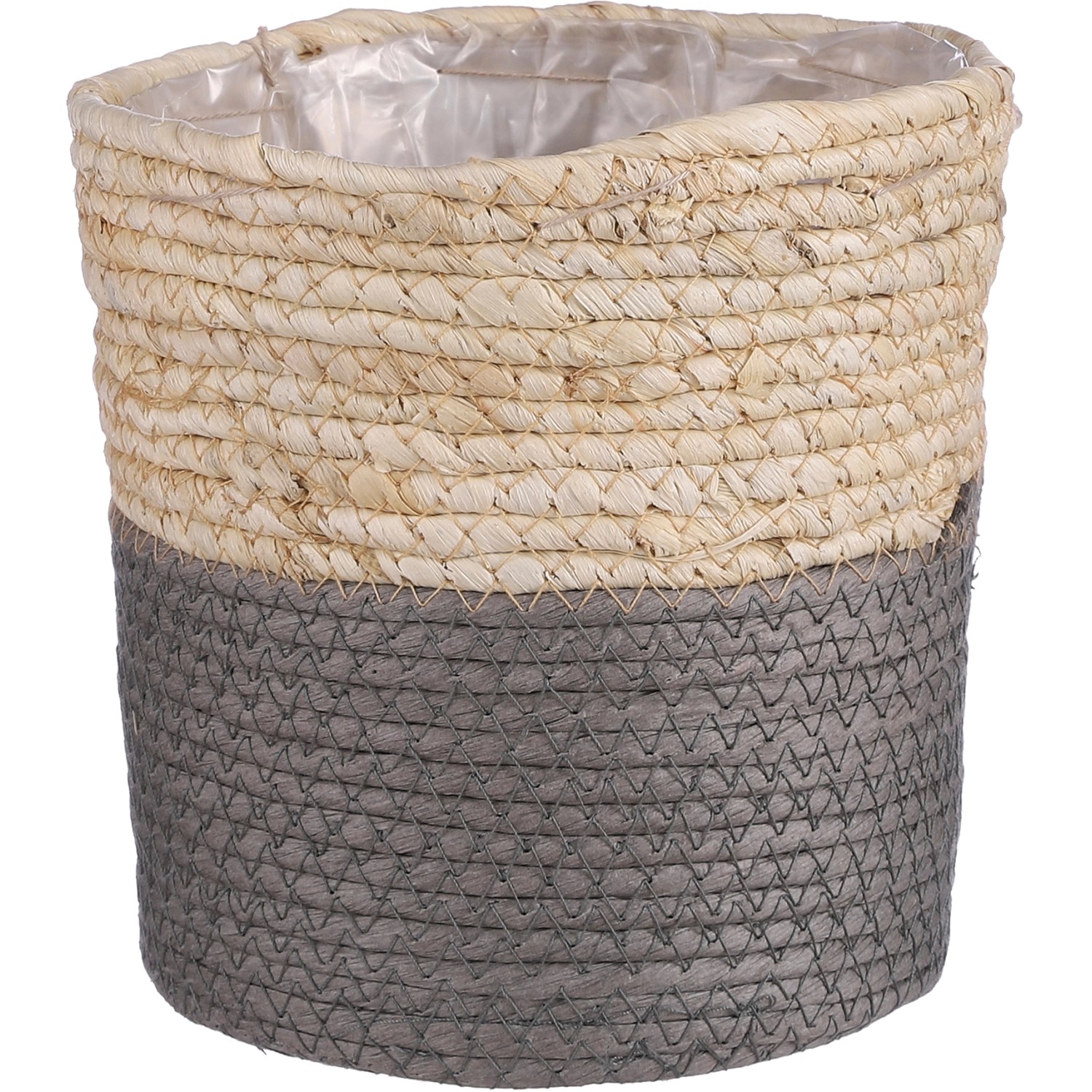 Mica Decorations Korb Rachel Rund Ø 18 cm x 18 cm Grau