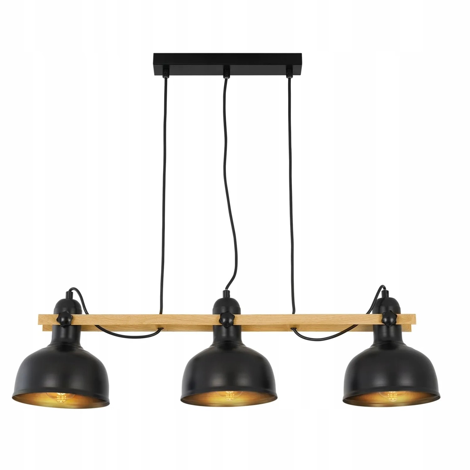 NETTLIFE Vintage Pendelleuchte 3-flammig Schwarz Retro Industriell E27 Max.40w