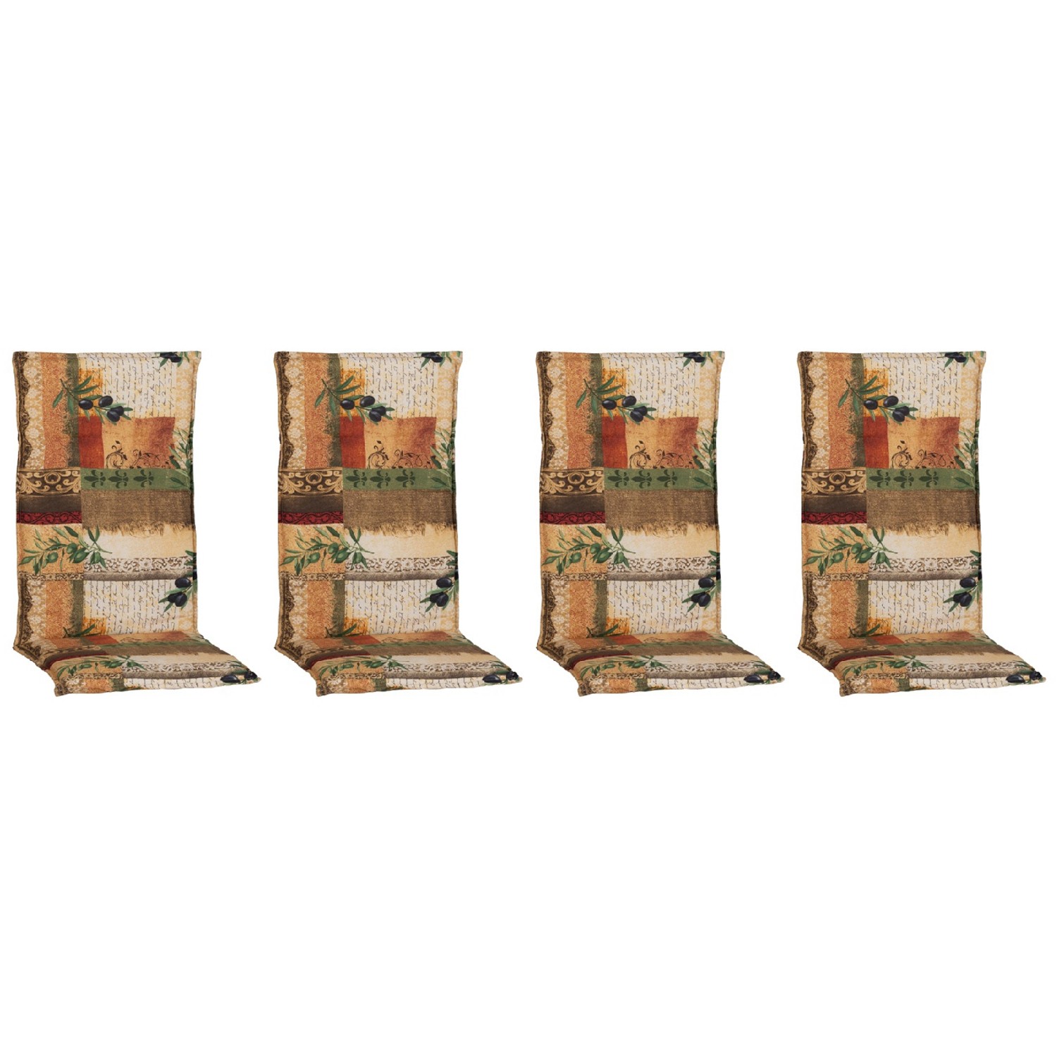 Beo Sitzauflage Hochlehner Glasgow 4er-Set Beige-Natur