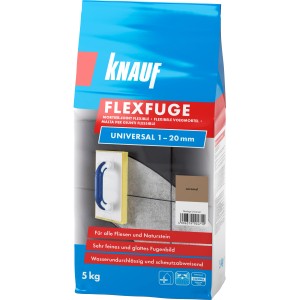 Knauf Flexfuge Universal Caramel, 5 kg Sack. Fugenmörtel für Fliesen und Naturstein.