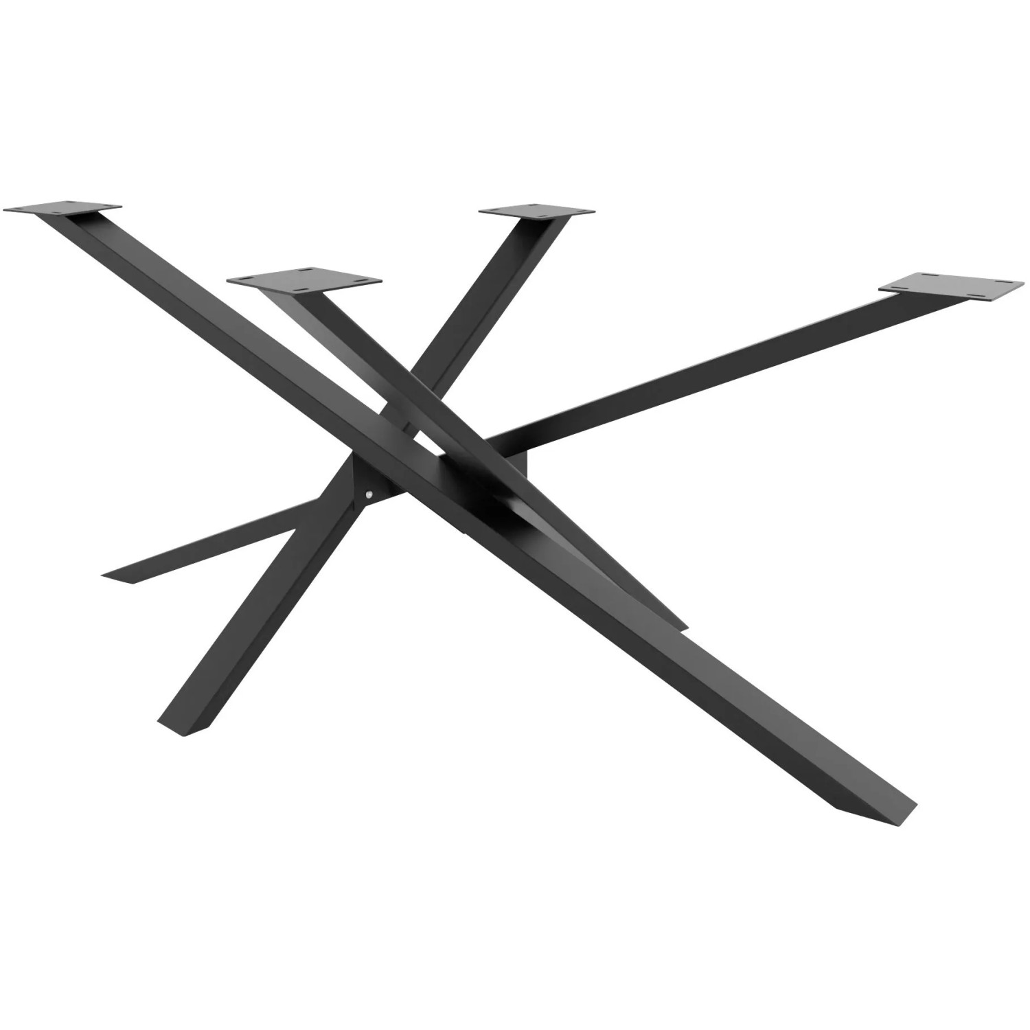 DELUKE Tischgestell Metall SIDER Schwarz Robuste Verarbeitung Tischbein Tischkufen Für Holztisch Esstisch Schreibtisch 7...