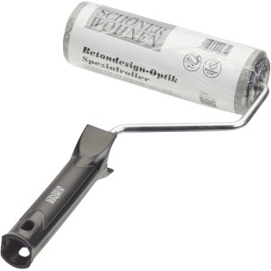 Schöner Wohnen Betondesign-Optik Spezialroller mit Steckbügel und 18 cm Arbeitsbreite.