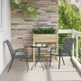 vidaXL Stapelbare Gartenstühle 2 Stk Grau Textilene 318778_2