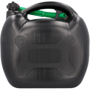 Schwarzer Cartrend Benzinkanister aus Kunststoff, 20 Liter, mit Einfüllstutzen.