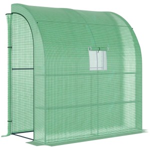 Furnicato Foliengewächshaus Tomatengewächshaus 200x100x215 Cm Grün Mit Mesh Fenster