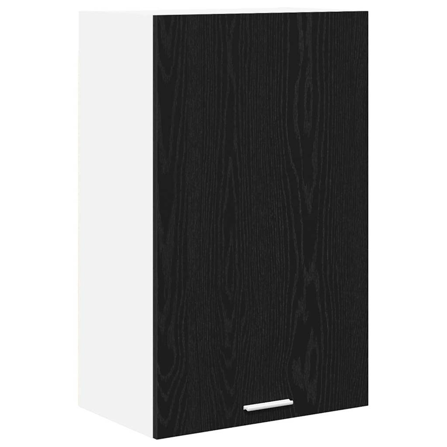 vidaXL Hängeschrank Riga Schwarze Eiche und Weiß 50 x 31 x 80 cm 884267