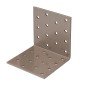 Alberts Duravis Lochplattenwinkel, perlbeige, 80x80x80 mm, Stahlwinkel mit Löchern für Holzverbinder.
