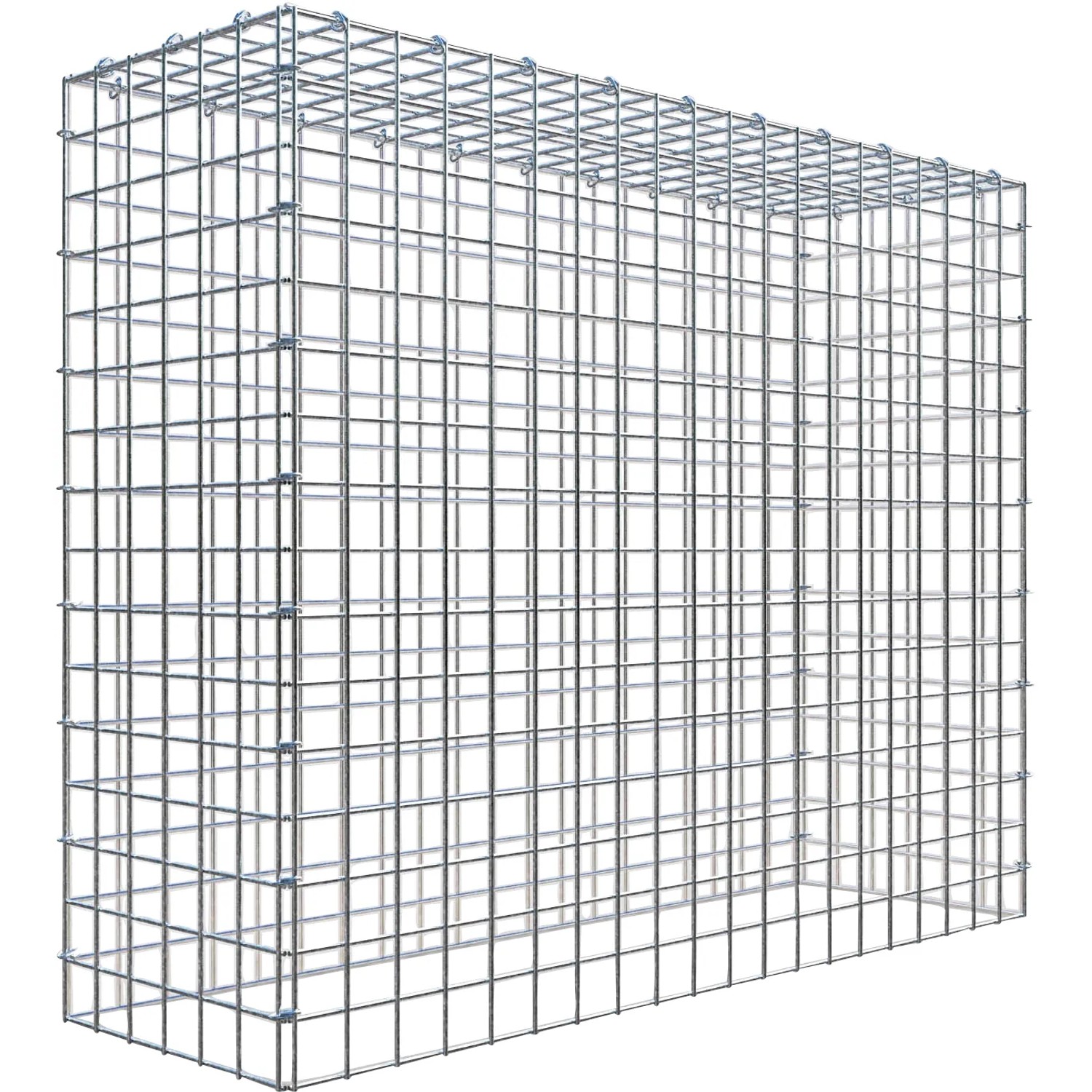 Gabiona C-Ring-Gabione-Anbaukorb Typ 3 80 x 100 x 30 cm Maschenw 5 x 5 cm