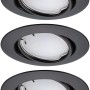 Paulmann Urail LED Einbaustrahler Set, Smart Home Zigbee, rund, schwarz, RGBW.
