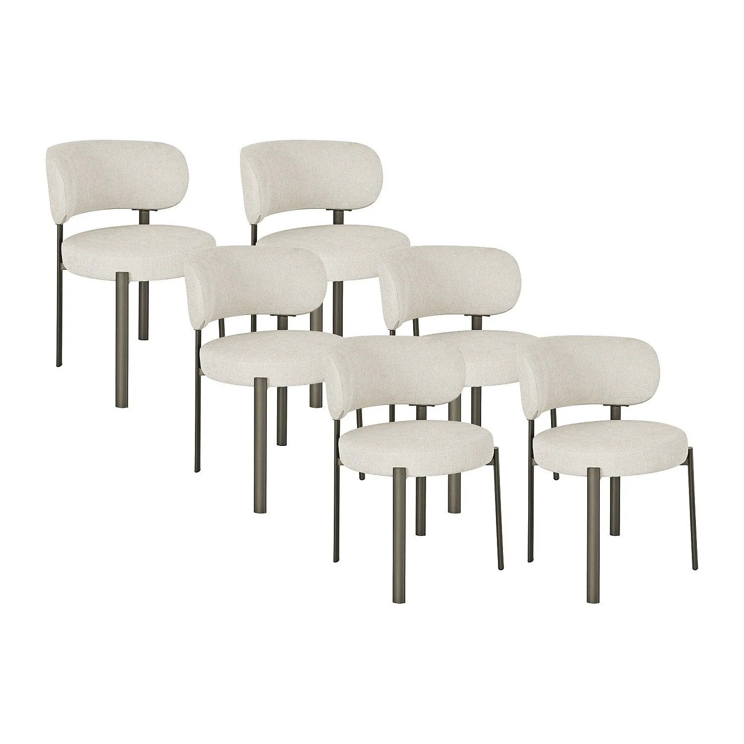 Vente-unique Stuhl Asilova Cremefarben 55 cm