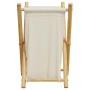 vidaXL Wäschekorb Cremeweiß 41,5x36x63,5 cm Bambus 368034_4