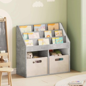 vidaXL Kinderregal Beton Grau 72,5 x 29,5 x 69 cm Holzwerkstoff 892382