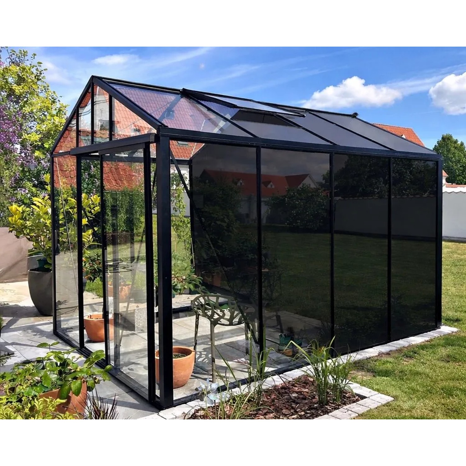 Bloomcabin Premium-Qualität Gewächshaus Klassik mit Mittlerem Integriertem Stauraum GHCMS3