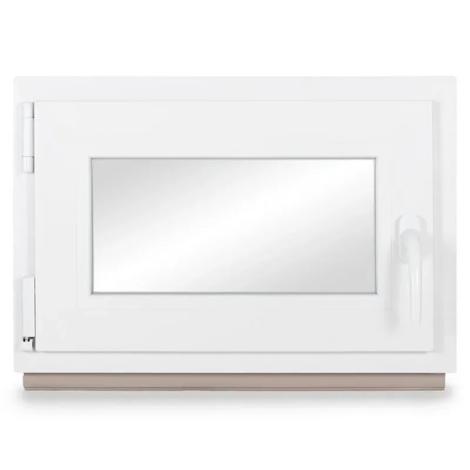 Neruli Kellerfenster Kunststoff Weiß Dreh-Kipp 60x40 cm BxH DIN Links 3 -Fach Glas Dichtung Grau