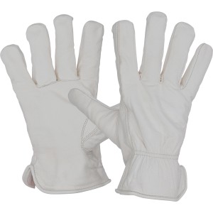 LUX Rancher Arbeitshandschuhe Gr. 10 aus Ziegenleder, ideal für Garten und Werkstatt.