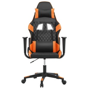 vidaXL Gaming-Stuhl mit Massagefunktion Schwarz und Orange Kunstleder 345517
