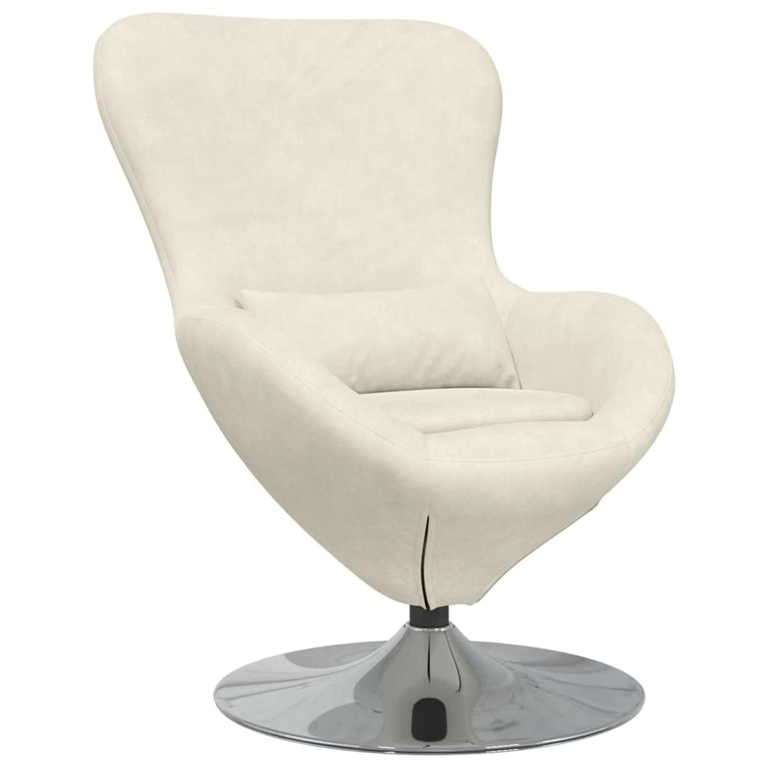 vidaXL Eiersessel Creme 63 x 73 x 90 cm Samt 42002733 günstig online kaufen