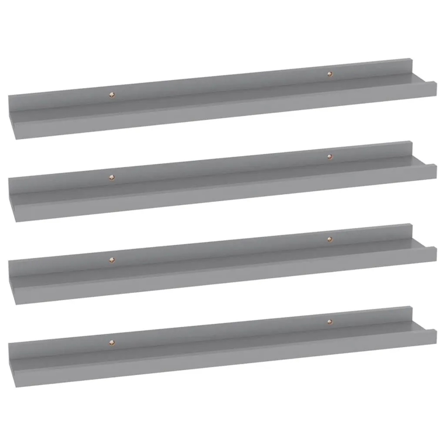 vidaXL Wandregale 4 Stk Grau 60x9x3 cm 326675