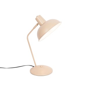 Beige Retro Tischlampe Milou von QAZQA für den Innenbereich.