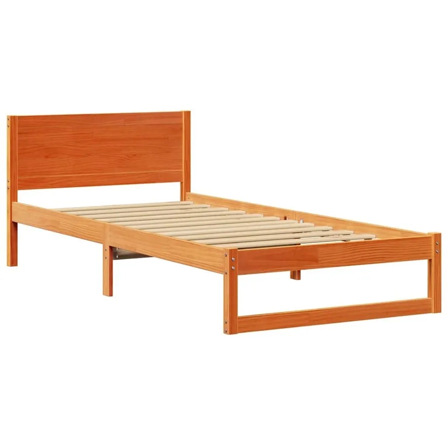 vidaXL Bettrahmen Wachsbraun 80 x 200 cm Massives Kiefernholz 873294