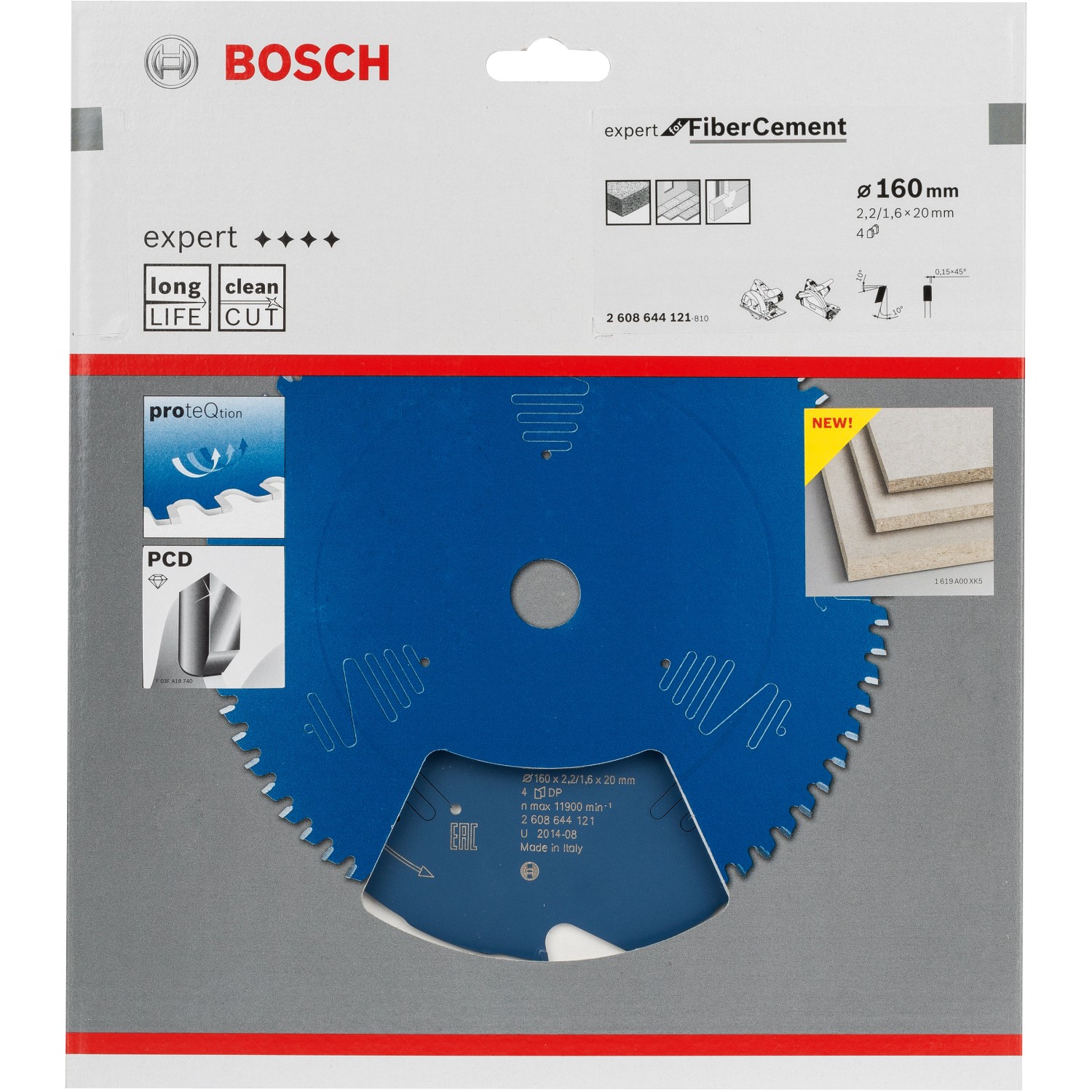 Bosch HW Kreissägeblatt Expert for Fibre Cement 160 mm x 20 mm x 2,2 mm