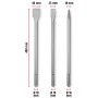 Einhell Meißel-Set SDS Max, 3-teilig: Spitz-, Flach-, Spatmeißel für Bohrhämmer, 400mm lang.