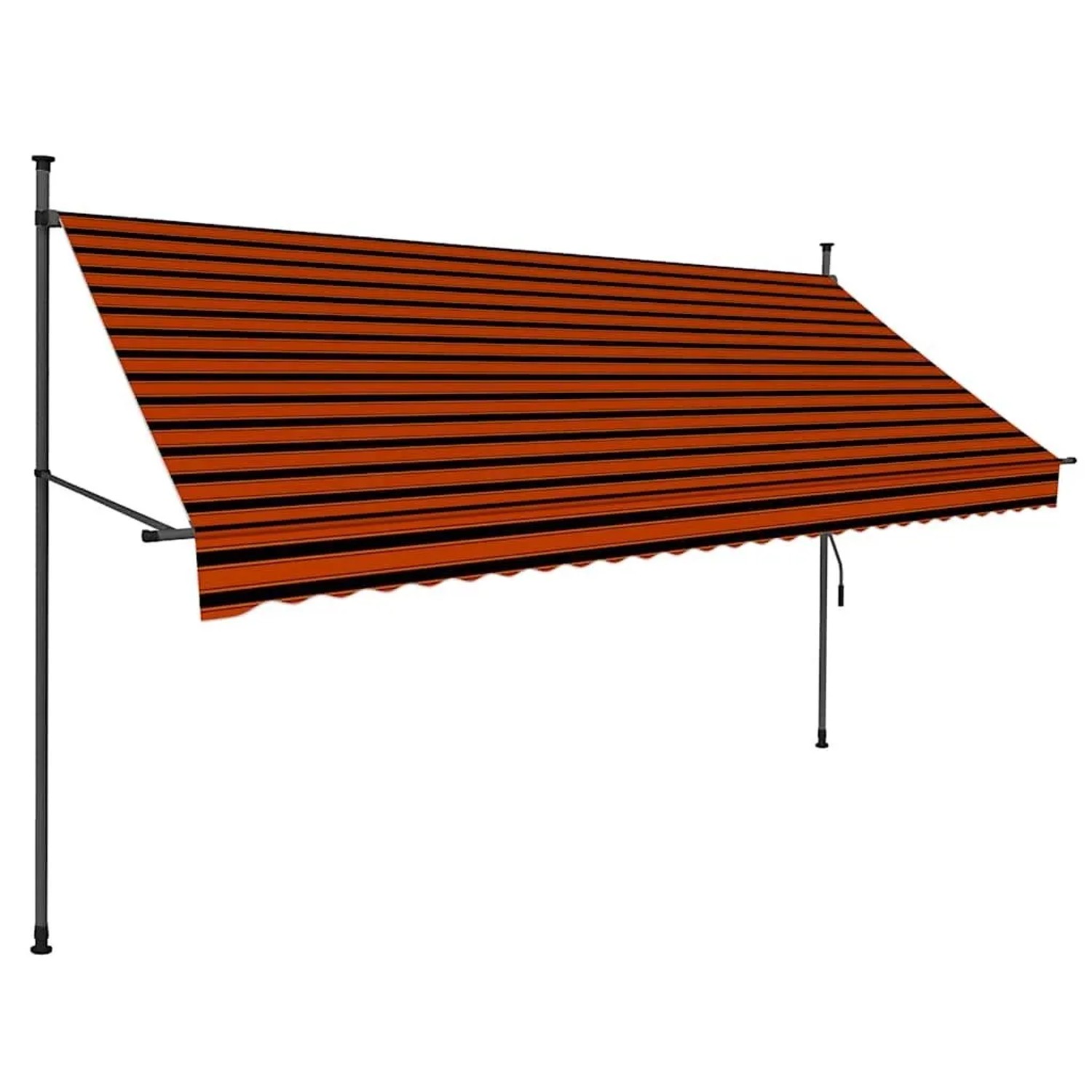 vidaXL Einziehbare Markise Handbetrieben mit LED 300 cm Orange Braun 145880