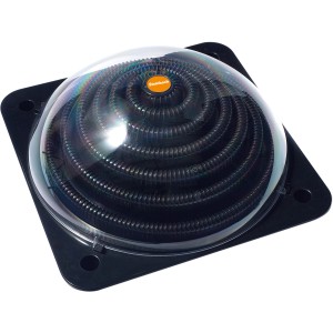 Steinbach Solarkollektor Speedsolar: Solarabsorber mit halbkugelförmiger, transparenter Abdeckung und schwarzen Schläuchen.