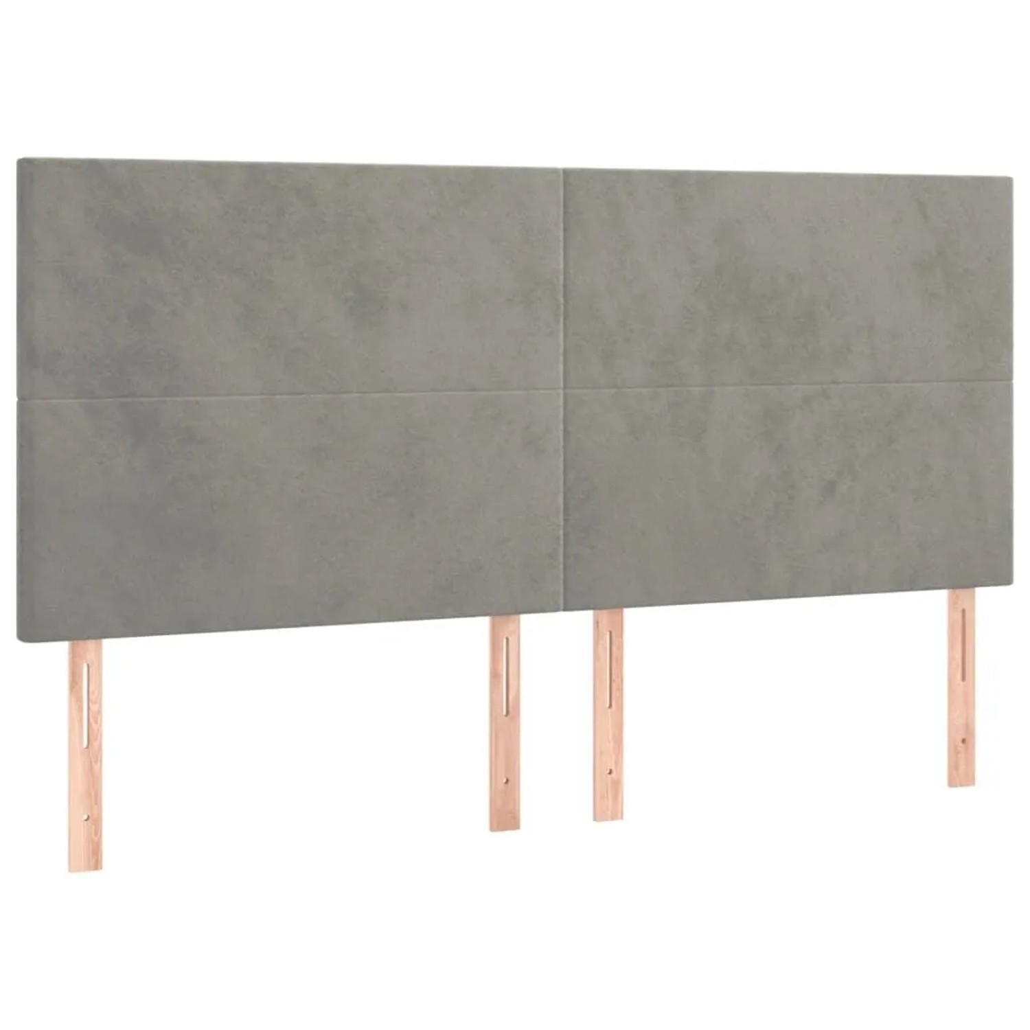vidaXL Kopfteil Hellgrau 180x5x118/128 cm Samt 3116112