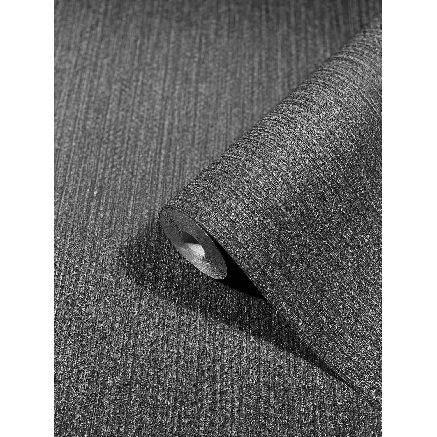 Schöner Wohnen Vliestapete 2 Struktur Anthrazit, Rolle. Dekorative Tapete mit feiner Textilstruktur.