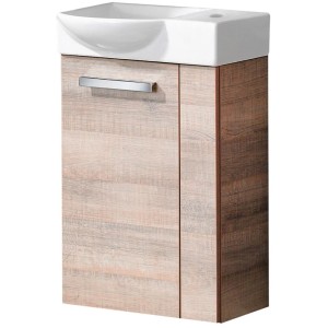 Fackelmann Waschbeckenunterschrank SBC Graueiche, 44 cm breit. Badezimmerschrank mit Waschbecken.