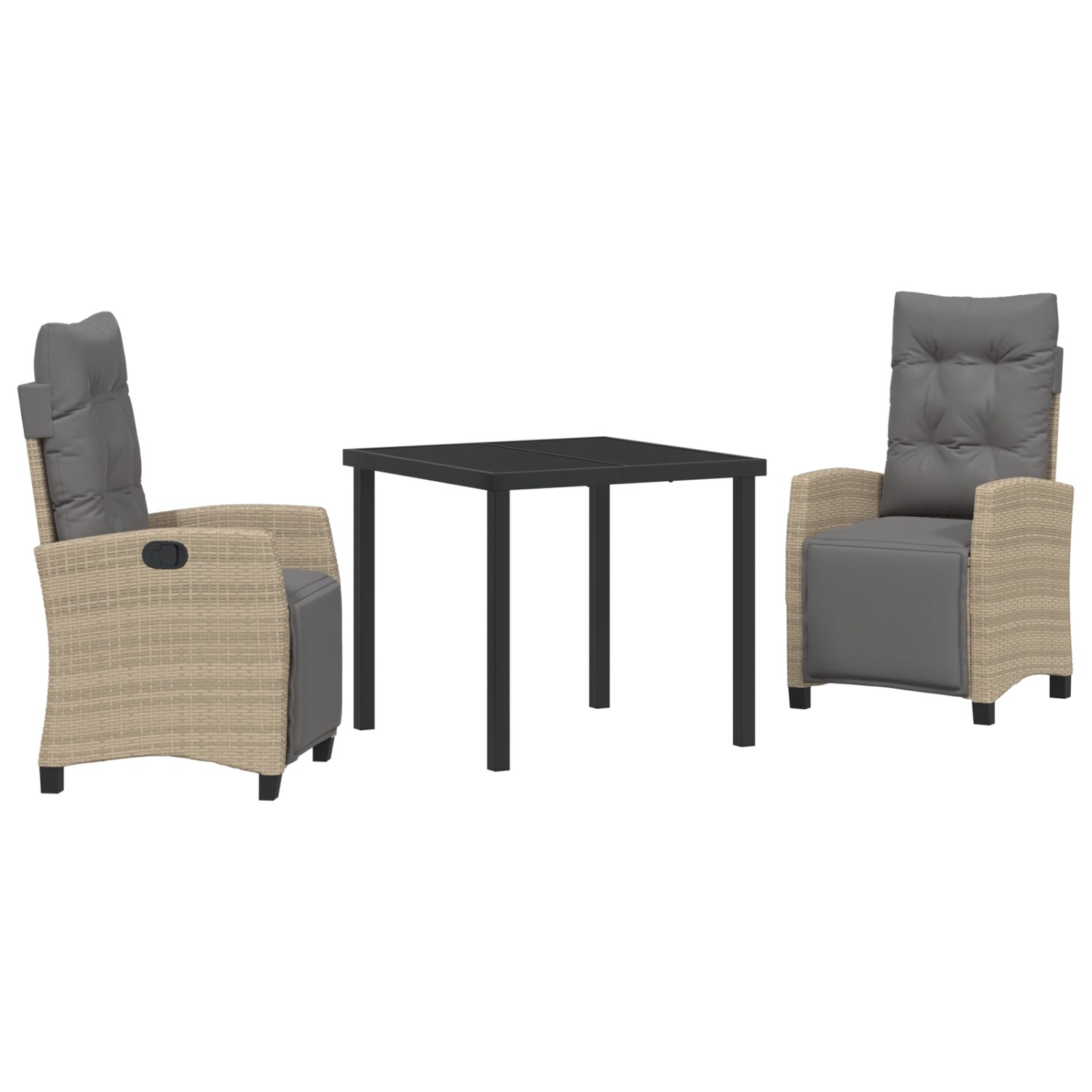 vidaXL Garten Essgruppe 3-Tlg Beige Poly Rattan 3380449 günstig online kaufen